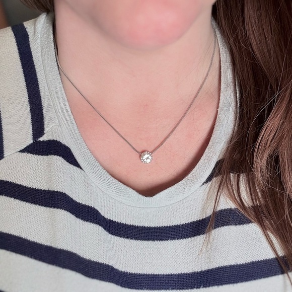 Swarovski Silver Necklace with Clear Crystal Pendant - Picture 5 of 5